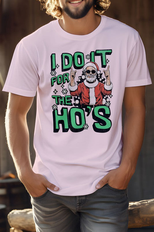 Men's funny Christmas graphic tee by Rebel Stitch featuring Santa with sunglasses and holiday text