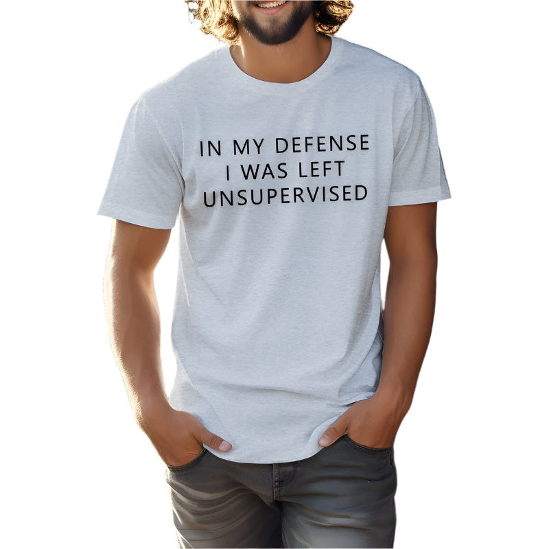 Rebel Stitch novelty coworker tee with a humorous quote about being unsupervised
