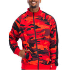 Red Full Camo Track Jacket - VacationGrabs