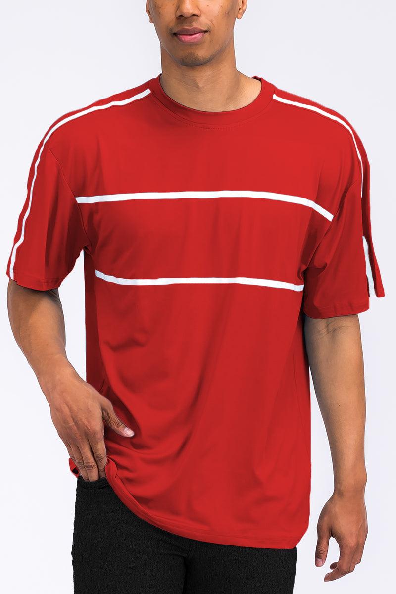 Men's Shirts - Tee's Red Jordan Solid Tape Tshirt