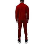 Red Jordan Tape Track Jacket Jogger Set - VacationGrabs