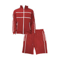 Red Jordan Track Jacket Short Set - VacationGrabs