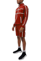Red Jordan Track Jacket Short Set - VacationGrabs