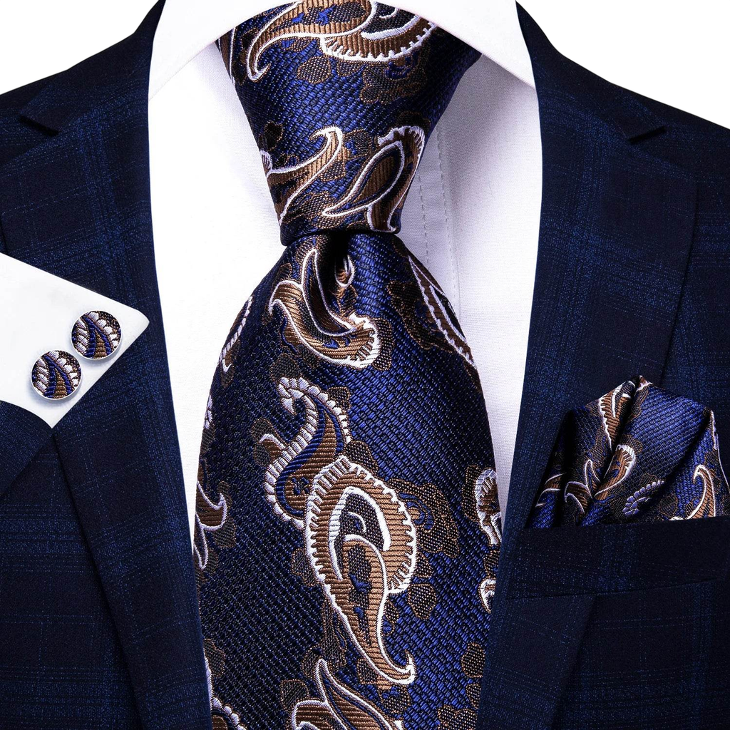 Multicolor Paisley 100% Silk Tie Sets for Men