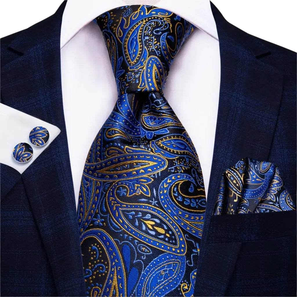 Multicolor Paisley 100% Silk Tie Sets for Men