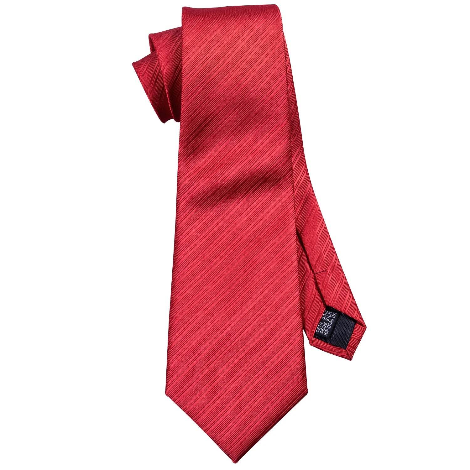 red silk tie set for men, perfect for formal occasions