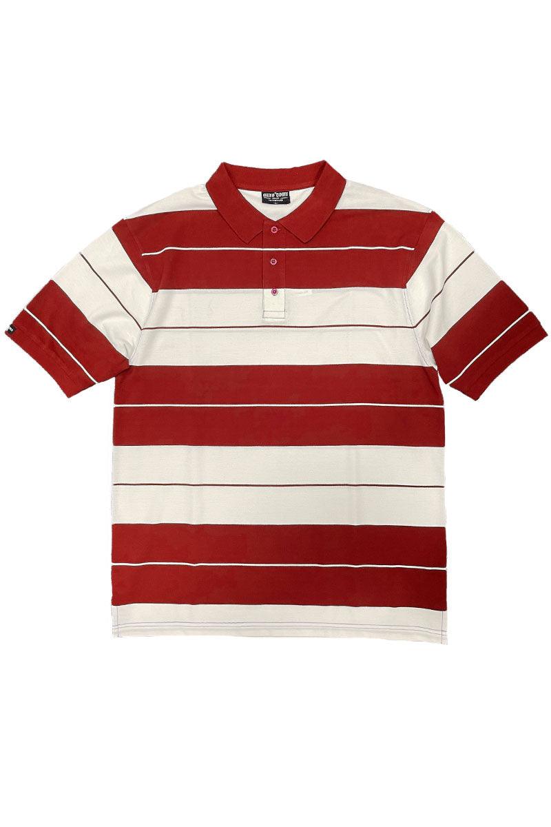 Men's Shirts Red/White Old School Pique Polo Shirt