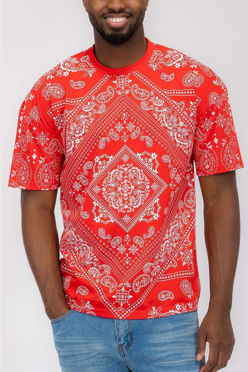 All Over Paisley Print T-Shirt | 100% Cotton