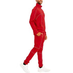 Mens 2pc Reflective Piping Track Sets - VacationGrabs