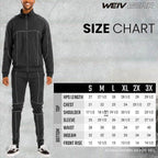 Mens 2pc Reflective Piping Track Sets - VacationGrabs