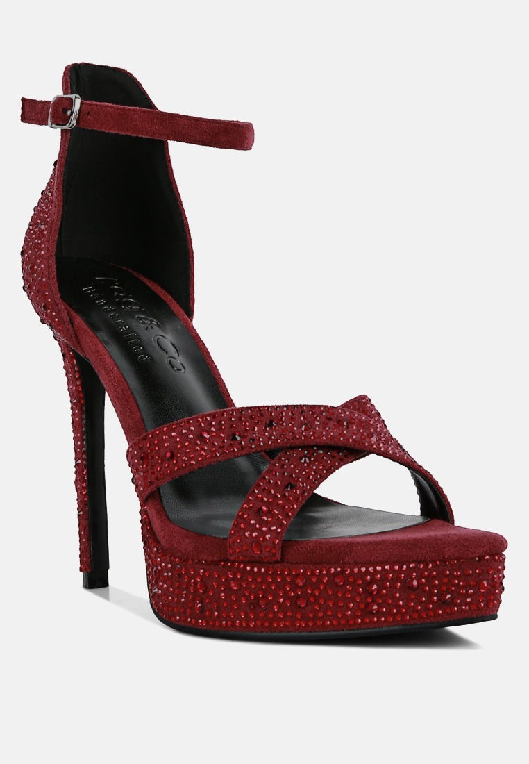 Sandales à talons aiguilles Regalia ornées de strass