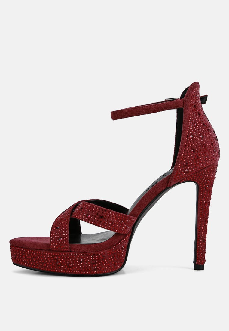 Sandales à talons aiguilles Regalia ornées de strass
