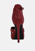 Sandales à talons aiguilles Regalia ornées de strass