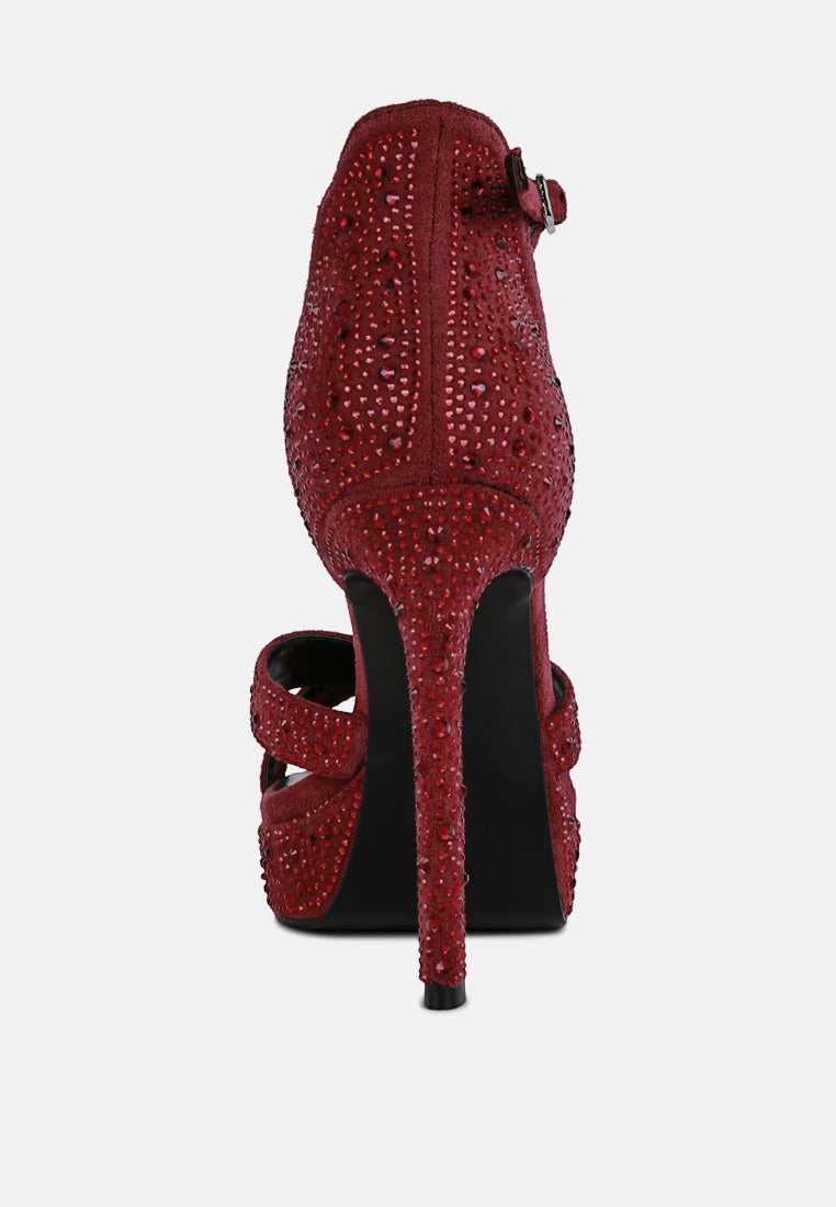 Sandales à talons aiguilles Regalia ornées de strass