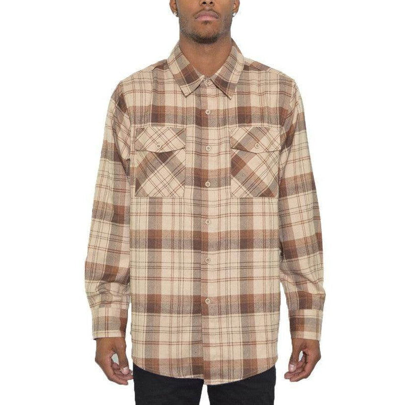 Mens Plaid Flannel Shirts Long Sleeve - VacationGrabs