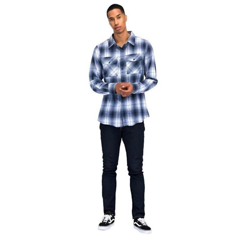 Checker Plaid Flannel Long Sleeve - VacationGrabs