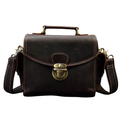 Retro Fashion DSLR Camera Leather Bag for Men Travel Handbag