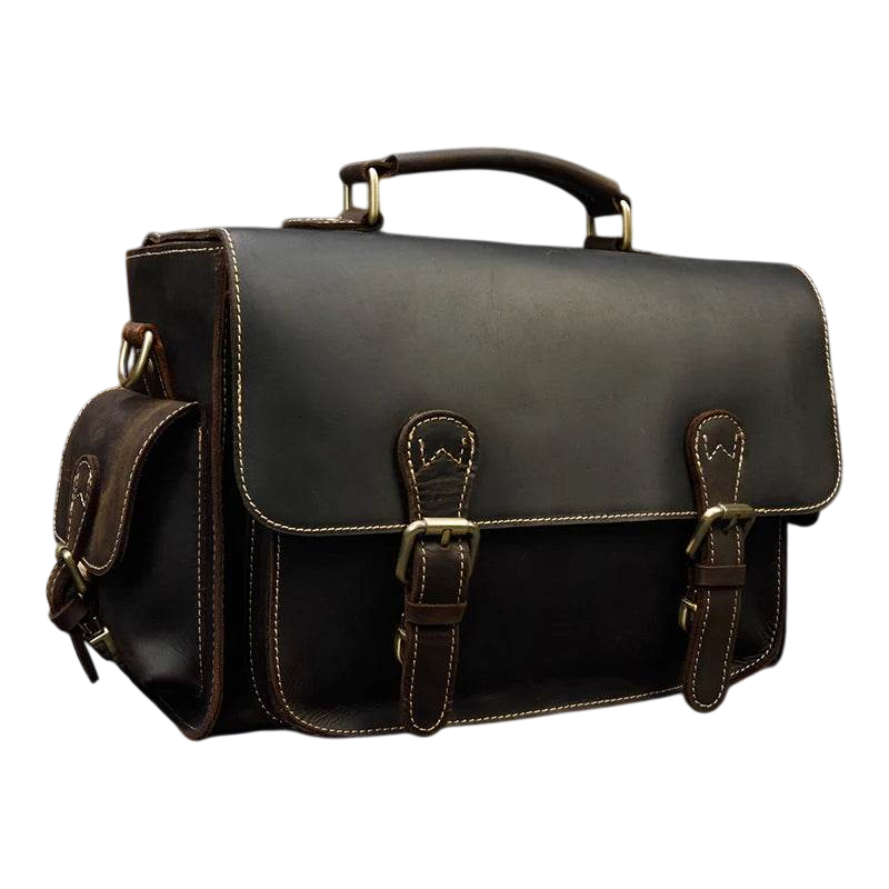 Retro Fashion DSLR Camera Leather Bag for Men Travel Handbag