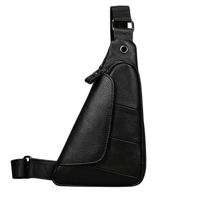 Retro Genuine Leather Crossbody Bag for Men Anti-Theft Chest