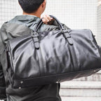 Retro Genuine Leather Duffel Bags Stylish Shoulder - VacationGrabs