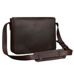 Retro Genuine Leather Laptop Shoulder Bag Business Messenger