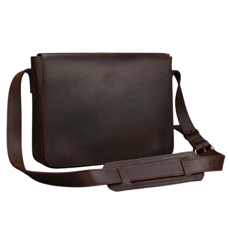 Bolso Bandolera de Cuero Genuino Retro para Portátil de Negocios