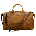 Retro Leather Men’s Travel Duffle Bag Large Capacity Leather