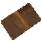 Retro Leather Passport Wallet Card Holder Bifold for Men