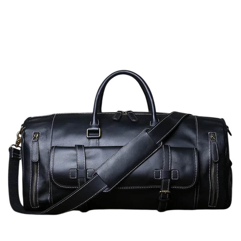 Retro Leather Travel Bag Men's Large-Capacity First Layer