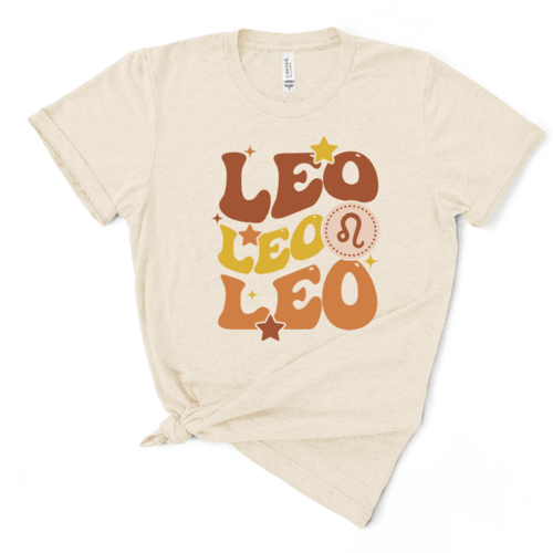 Women's Shirts Retro Leo Graphic Tee Horoscope T-Shirt