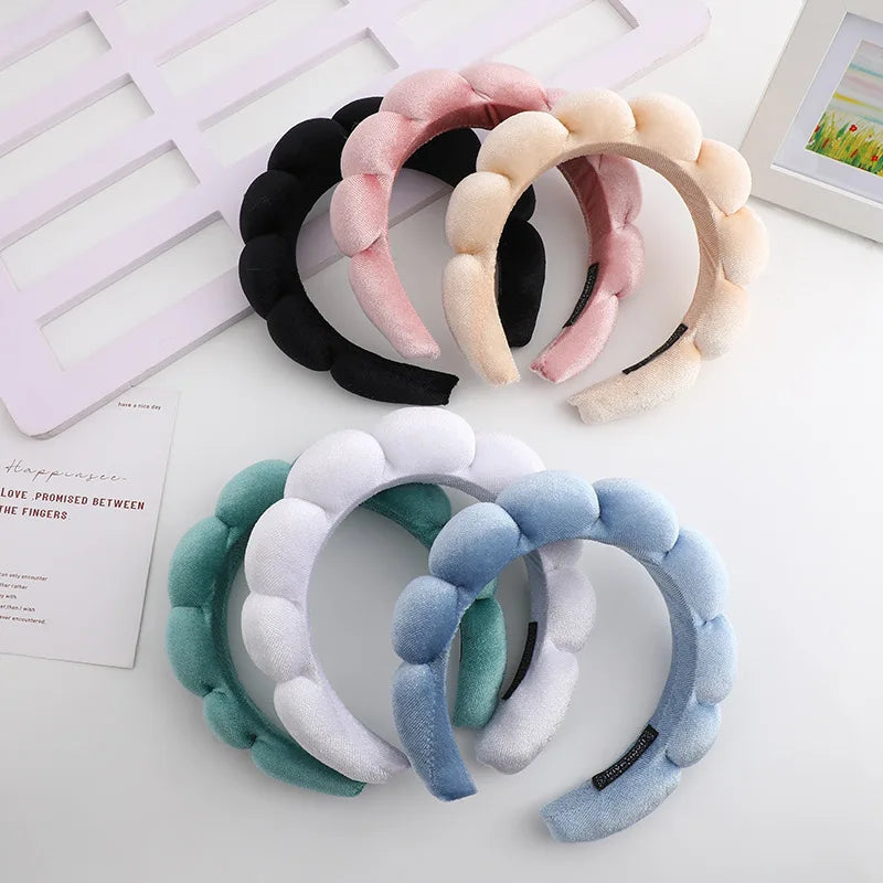 retro puffy velvet padded sponge headband (photo 2 of 10)