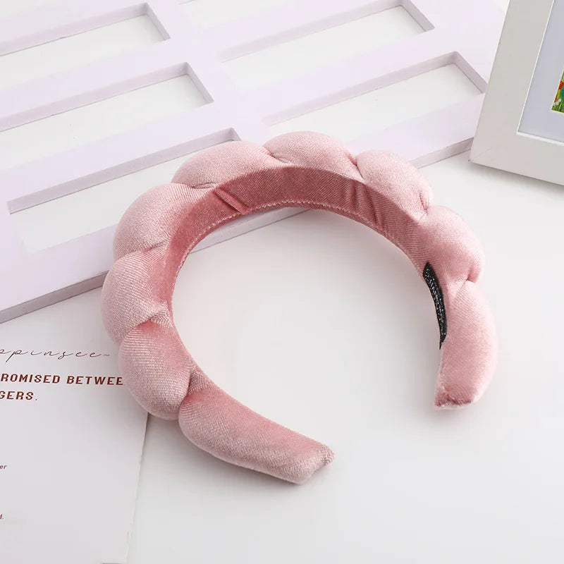 retro puffy velvet padded sponge headband (photo 7 of 10)