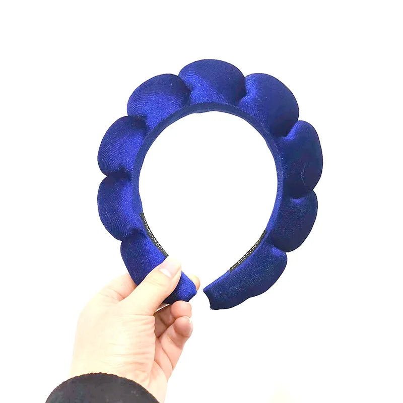 retro puffy velvet padded sponge headband (photo 9 of 10)