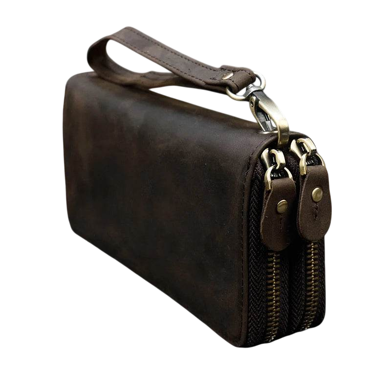 Retro Real Leather Wallet for Men Business Casual with