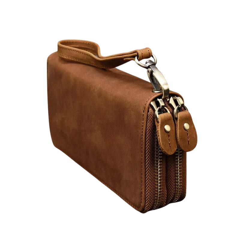 Retro Real Leather Wallet for Men Business Casual with