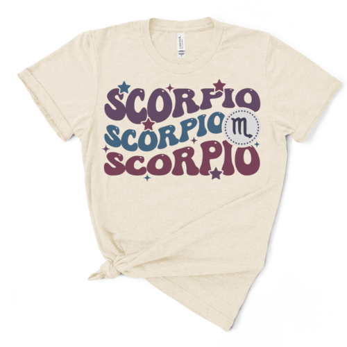 Women's Shirts Retro Scorpio Graphic Tee Horoscope T-Shirt