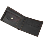 Retro Short Wallet for Men, Genuine Leather Coins & Cards