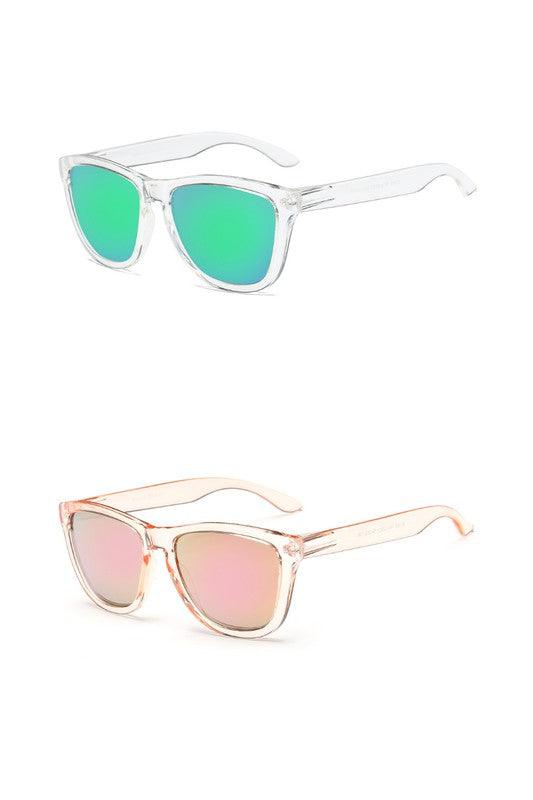 Sunglasses Retro Square Mirrored Sunglasses