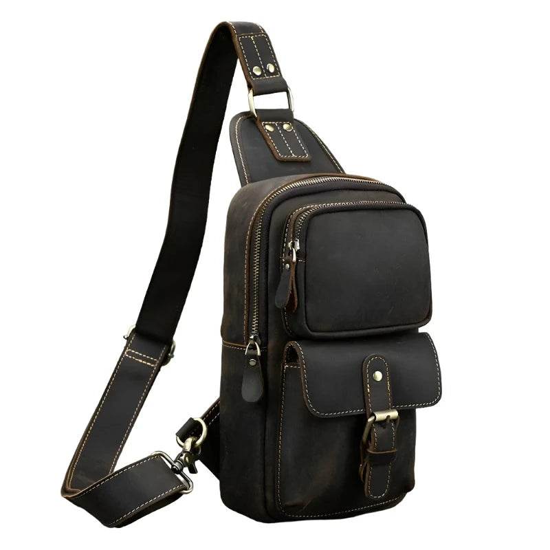 Retro Style Genuine Leather Crossbody Bags - VacationGrabs