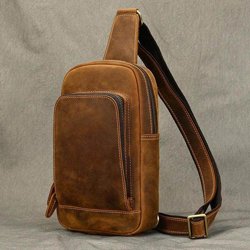 Retro Style Genuine Leather Crossbody Bags - VacationGrabs