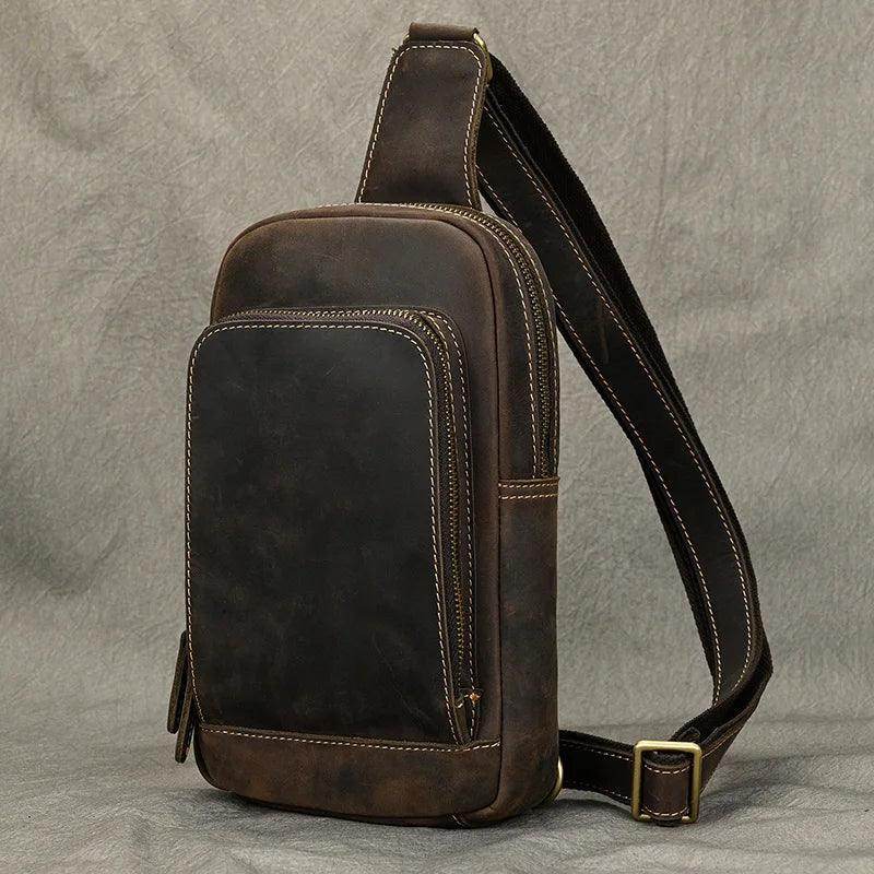 Retro Style Genuine Leather Crossbody Bags - VacationGrabs