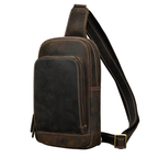 Retro Genuine Leather Crossbody Bag — Vintage Messenger Style