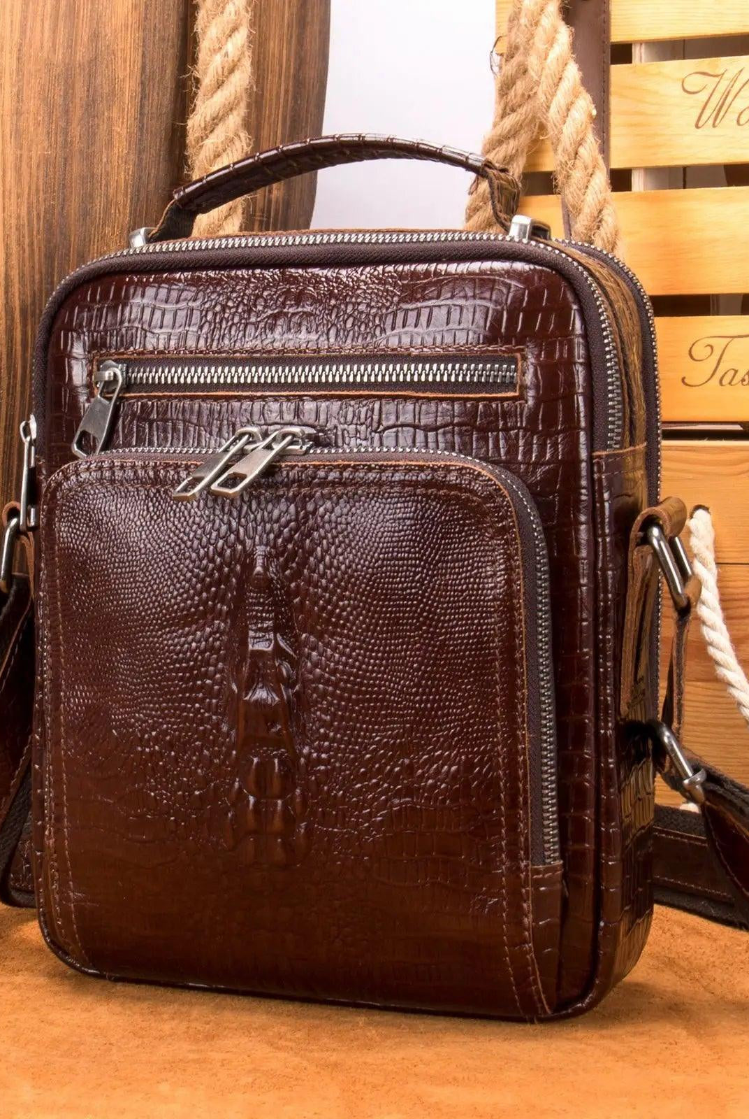 Luggage & Bags - Shoulder/Messenger Bags Retro Style Leather Shoulder Bag Mens Crossbody Bags Messenger Bag