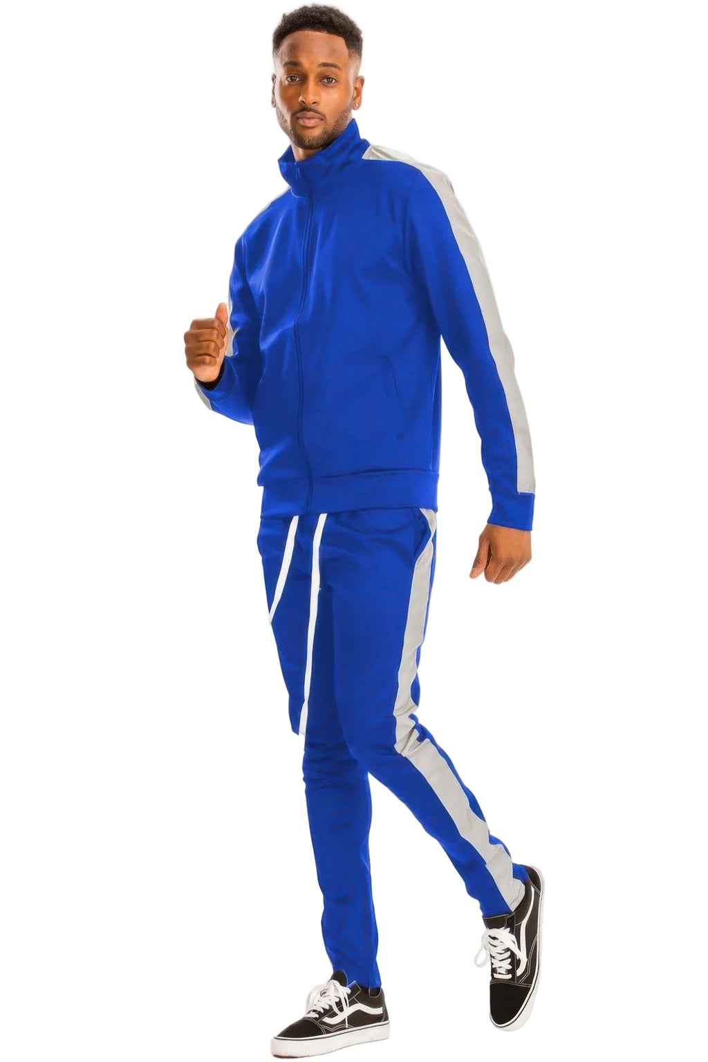Men's blue retro tracksuit mens, perfect for casual wear and workouts