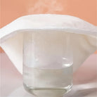 White reusable hot and cold face mask for soothing relief and relaxation