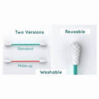 BeNat reusable silicone cotton swabs in two versions: standard and make-up for eco-friendly hygiene