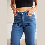RFM Crop Chloe Full Size Tummy Control High Waist Raw Hem - VacationGrabs