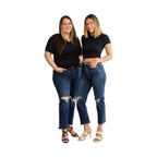 RFM Crop Dylan Full Size Tummy Control Distressed High - VacationGrabs