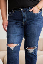 RFM Crop Dylan Full Size Tummy Control Distressed High - VacationGrabs