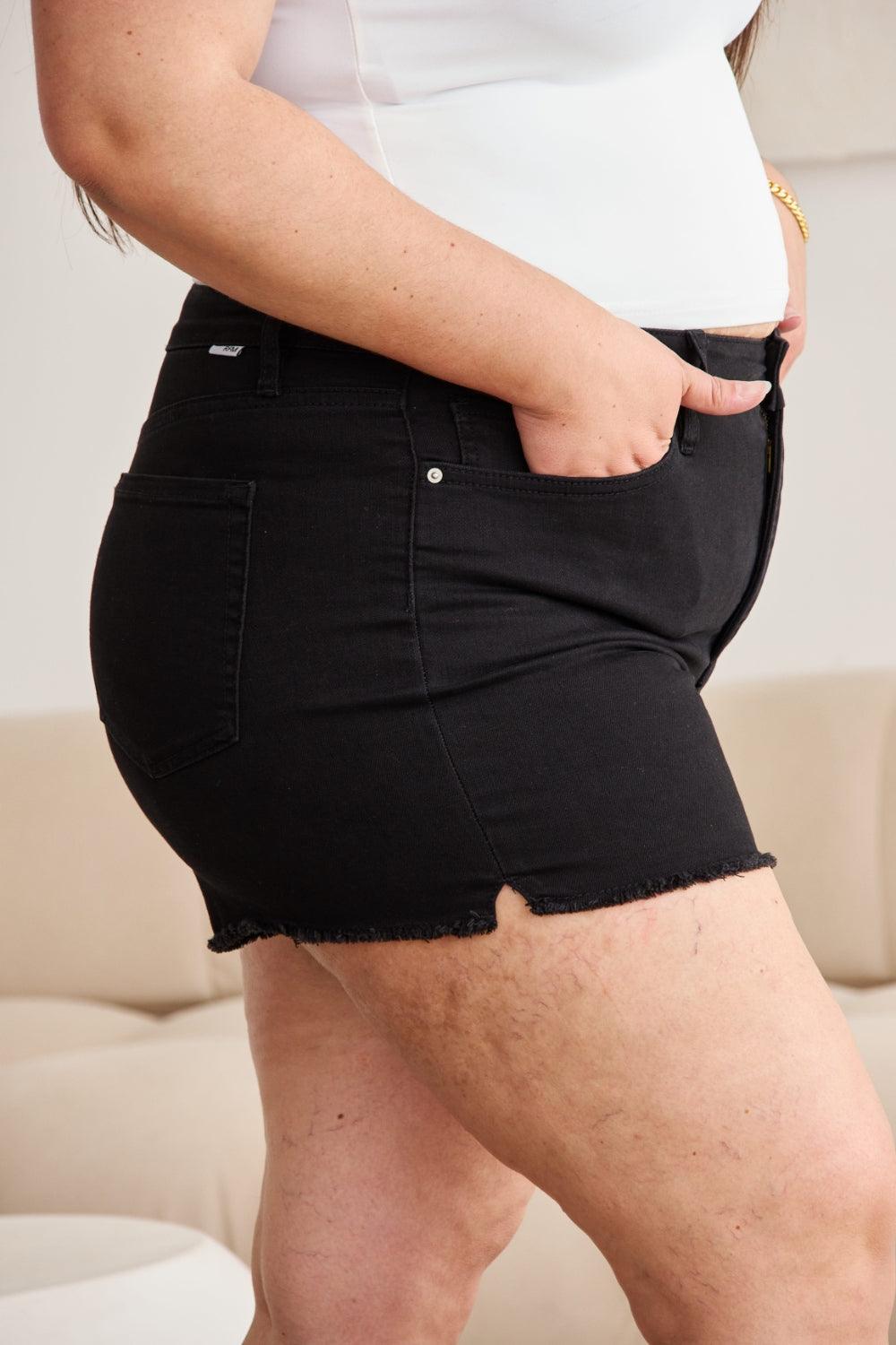 Women's Shorts RFM Full Size Tummy Control High Waist Denim Shorts